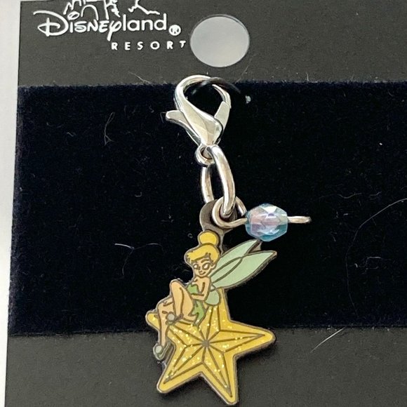 Vintage Disney Tinker Bell Tinkerbell Charm Disneyana Fairy Crystal bead Enamel - Picture 1 of 7